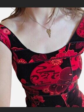 Moa Moa vintage velvet whimsical top